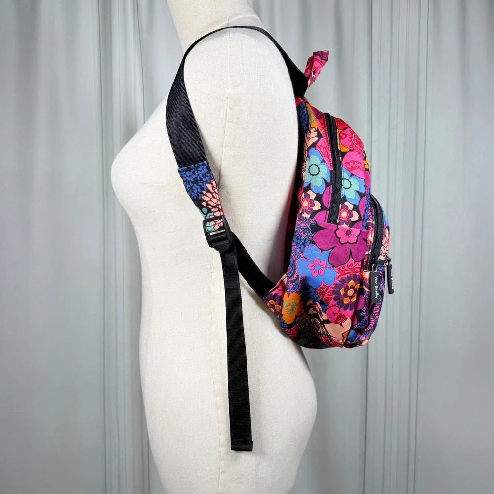 Vera Bradley Floral Print Backpack in Pink, Red, Blue, Orange